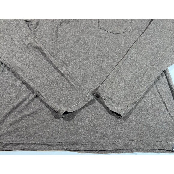 PrAna Long Sleeve Brown Polo Shirt Chest Pocket Men's Size Large - Picture 2 of 11